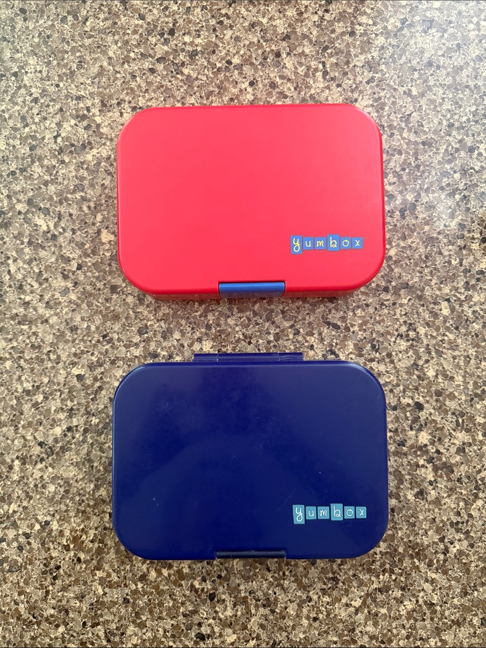 Compact Bento Lunch Box - Red & Navy
